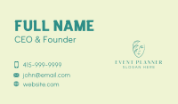 Organic Leaf Face Business Card Image Preview