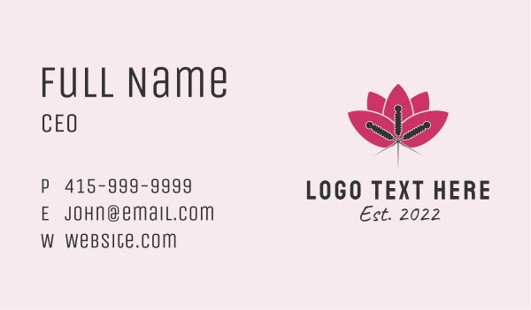 Lotus Flower Acupuncture  Business Card Design Image Preview
