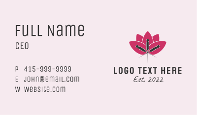 Lotus Flower Acupuncture  Business Card