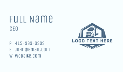 Logistics Freight Truck Business Card Image Preview