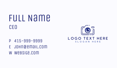 Camera Eye Lens Business Card Image Preview