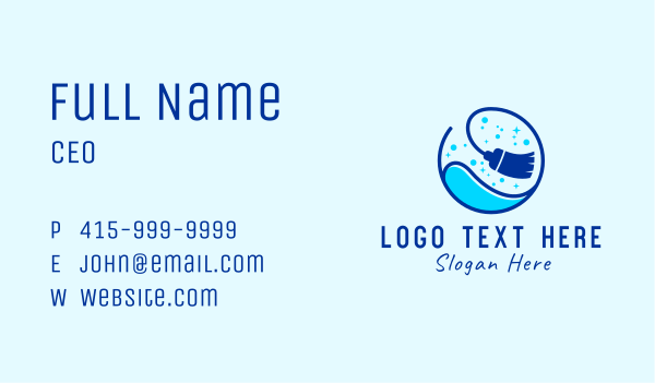 Cleaning Mop Sanitation Business Card Design Image Preview