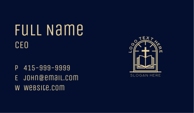 Bible Cross Religion Business Card Image Preview