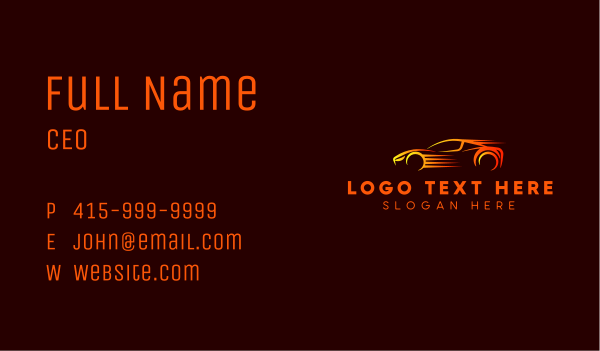 Race Car Garage Business Card Design Image Preview