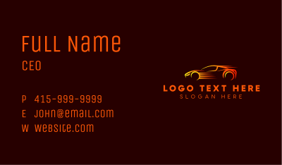 Race Car Garage Business Card Image Preview