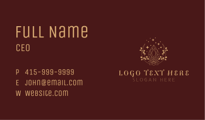 Moon Gemstone Lotus Business Card Image Preview