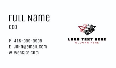 Trailer Truck Transport Business Card Image Preview