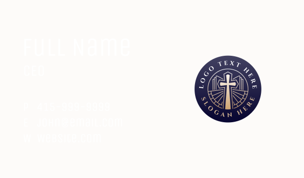 Christian Cross Bible Business Card Design Image Preview