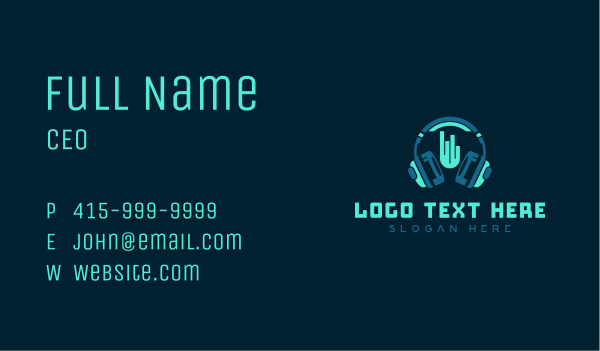 Headset Party Club Business Card Design Image Preview