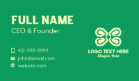 Green Spa Flower Business Card Image Preview