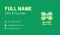 Green Spa Flower Business Card Image Preview