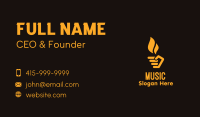 Yellow Hand Torch Business Card Image Preview