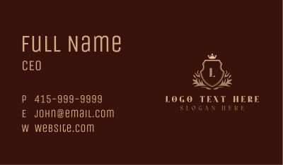 Royalty Shield Boutique Business Card Image Preview