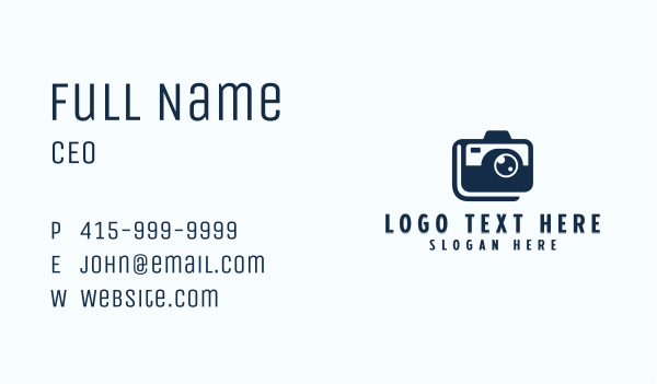 Retro Gadget Camera Business Card Design Image Preview