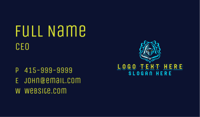 Stealth Ninja Warrior Gaming Business Card Image Preview
