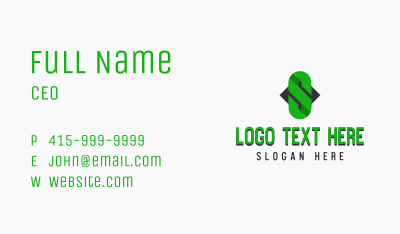 Chain Link Letter S Business Card Image Preview