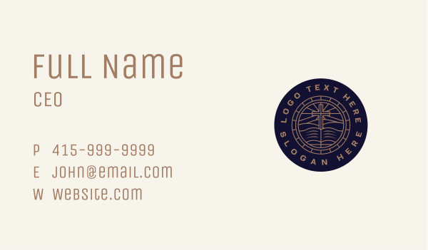 Christian Cross Church Business Card Design Image Preview