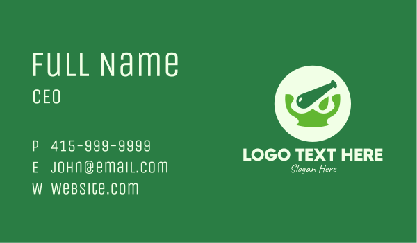 Green Natural Medication Business Card Design Image Preview