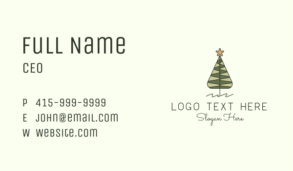 Pine Tree Star Decor Business Card Design Image Preview