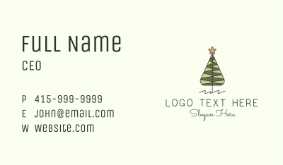Pine Tree Star Decor Business Card Image Preview