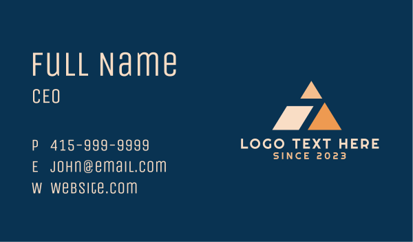 Lightning Triangle  Energy Business Card Design Image Preview