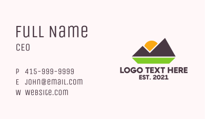 Outdoor Mountain Nature  Business Card