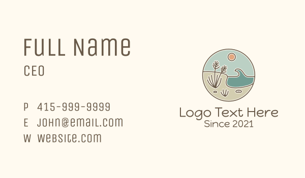 Outdoor Beachside Business Card Design Image Preview