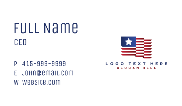 Patriot American Flag Business Card Design Image Preview