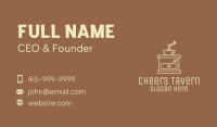 Cream Coffee Grinder Business Card Image Preview