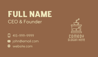 Cream Coffee Grinder Business Card Image Preview