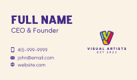 Colorful Letter V Business Card Image Preview