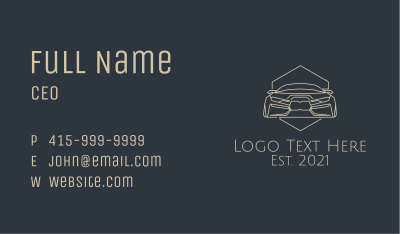 Brown Automobile Badge Business Card Image Preview