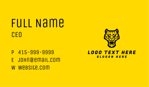 Wild Jaguar Leopard Business Card Design Image Preview