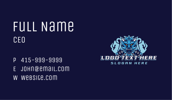 Dragon Claw Beast Gaming Business Card Design Image Preview
