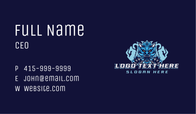 Dragon Claw Beast Gaming Business Card Image Preview