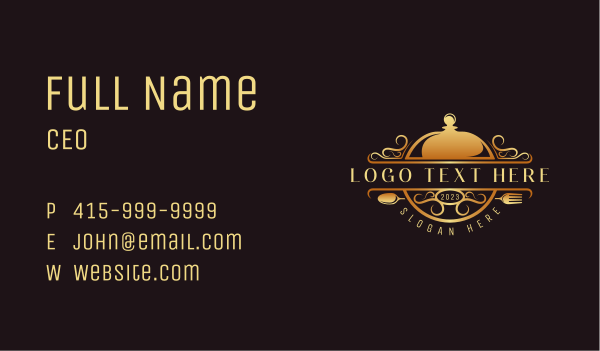 Deluxe Gourmet Restaurant Business Card Design Image Preview