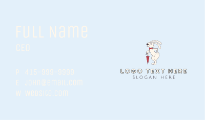 Bunny Rabbit Cartoon Business Card Image Preview