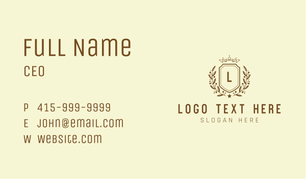 Luxury Crown Crest Letter Business Card Design Image Preview