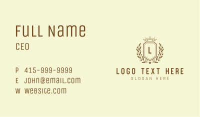 Luxury Crown Crest Letter Business Card Image Preview