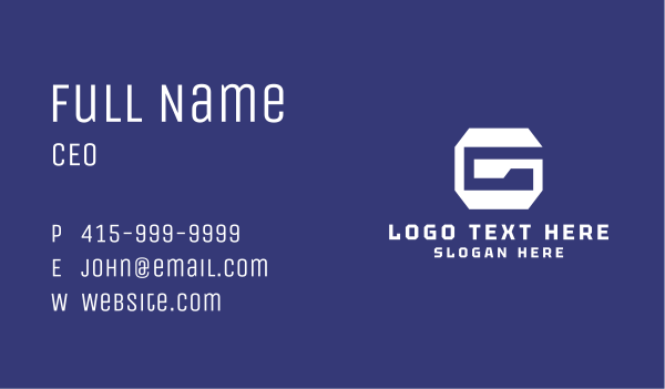 Industry Tech Letter G Business Card Design Image Preview