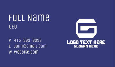 Industry Tech Letter G Business Card