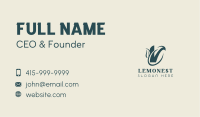 Natural Leaf Letter V Business Card Image Preview