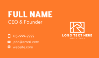 White Letter R Home  Business Card Image Preview