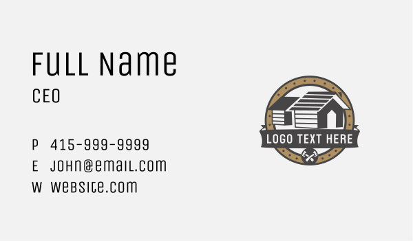Cabin Roofing Remodeling Business Card Design Image Preview