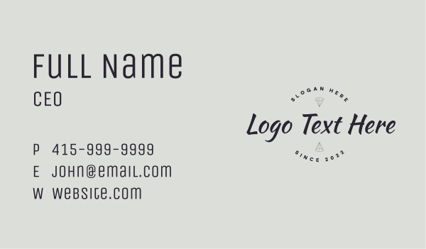 Classic Cursive Wordmark Business Card Design Image Preview