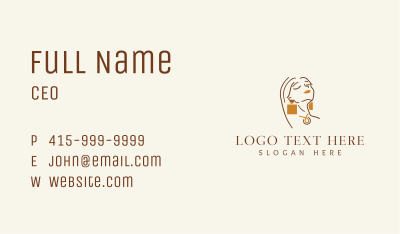 Luxury Woman Jewelry Business Card Image Preview