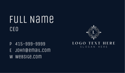 Luxury Crown Wreath Business Card Image Preview