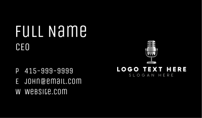 Mic Sound Podcast Business Card Image Preview