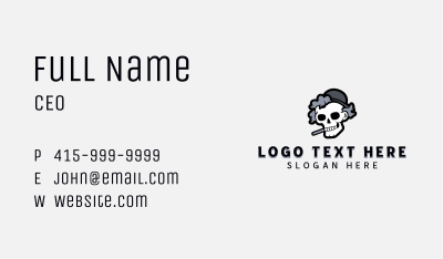 Smoking Skull Streetwear Business Card Image Preview