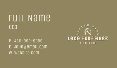 Western Cowboy Horseshoe Business Card Image Preview